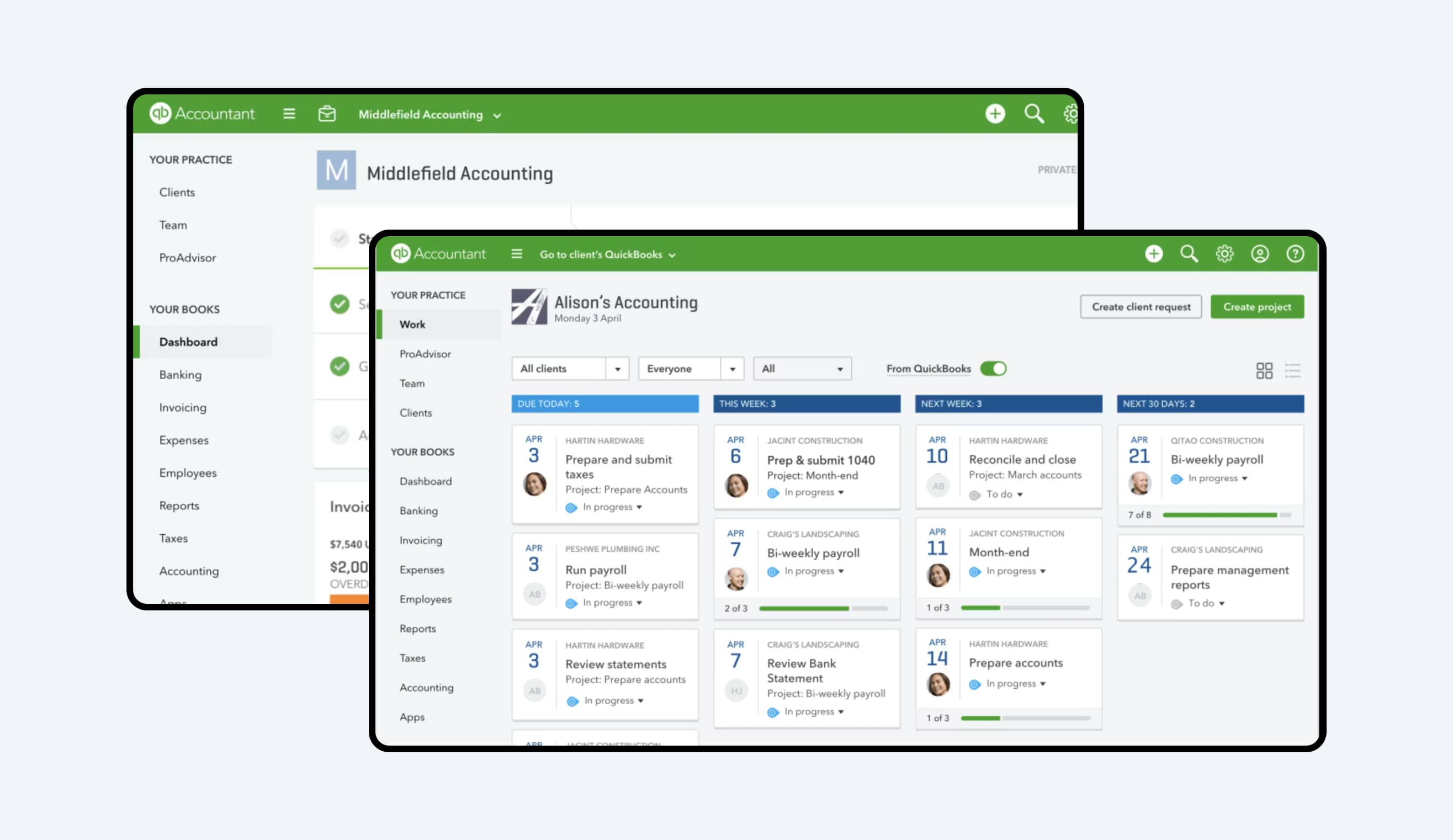 Cloud accounting dashboard showing income, expenses, invoices, and cash flow management for a small retail business