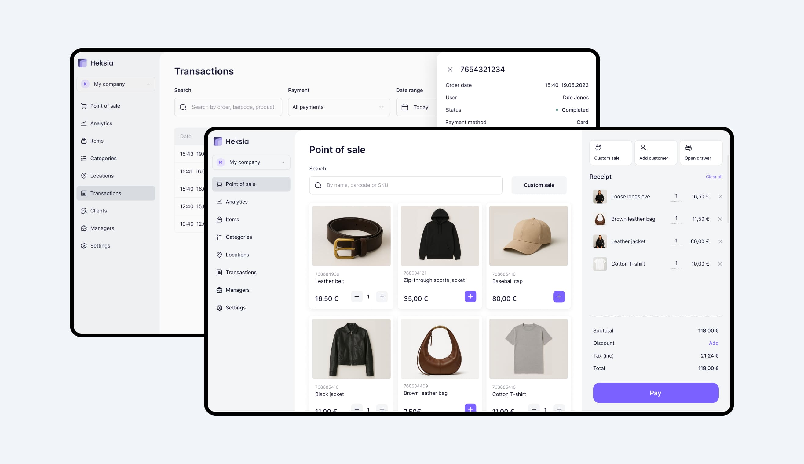 Modern cloud POS system showing sales screen, product catalog, and real-time inventory for a small retail store