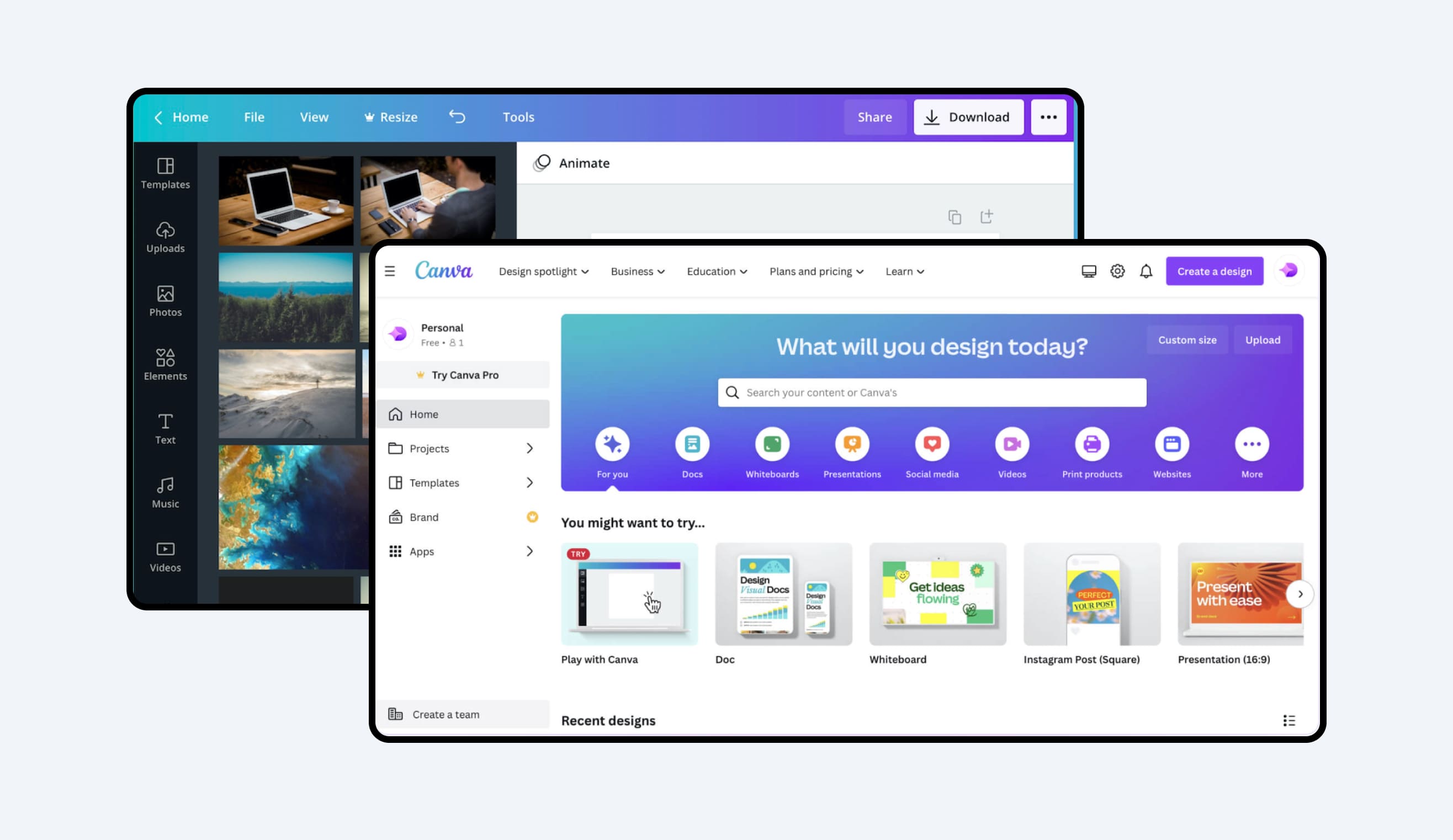 Design tool used by small shops to create posters, social media visuals, and promotional materials quickly.
